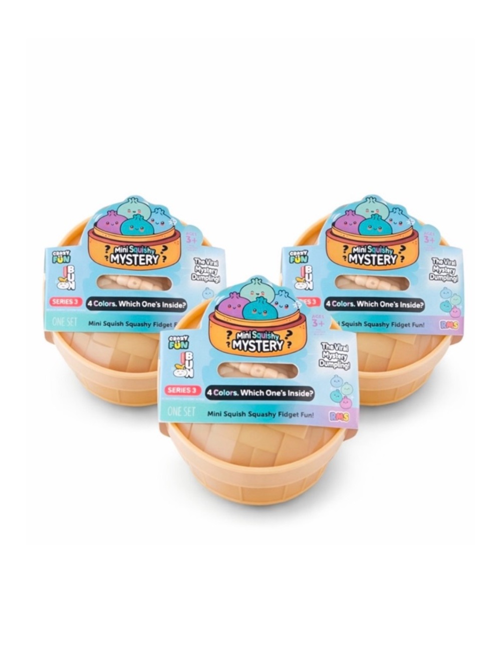 3x MINI Squishy Mystery Bun Dumpling